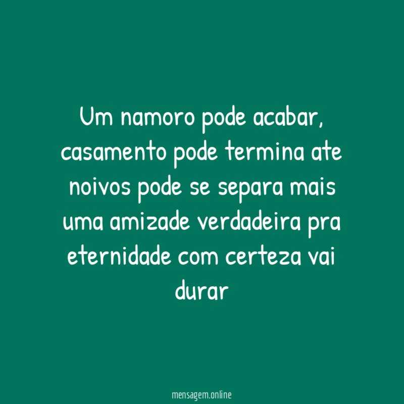 um namoro pode acabar