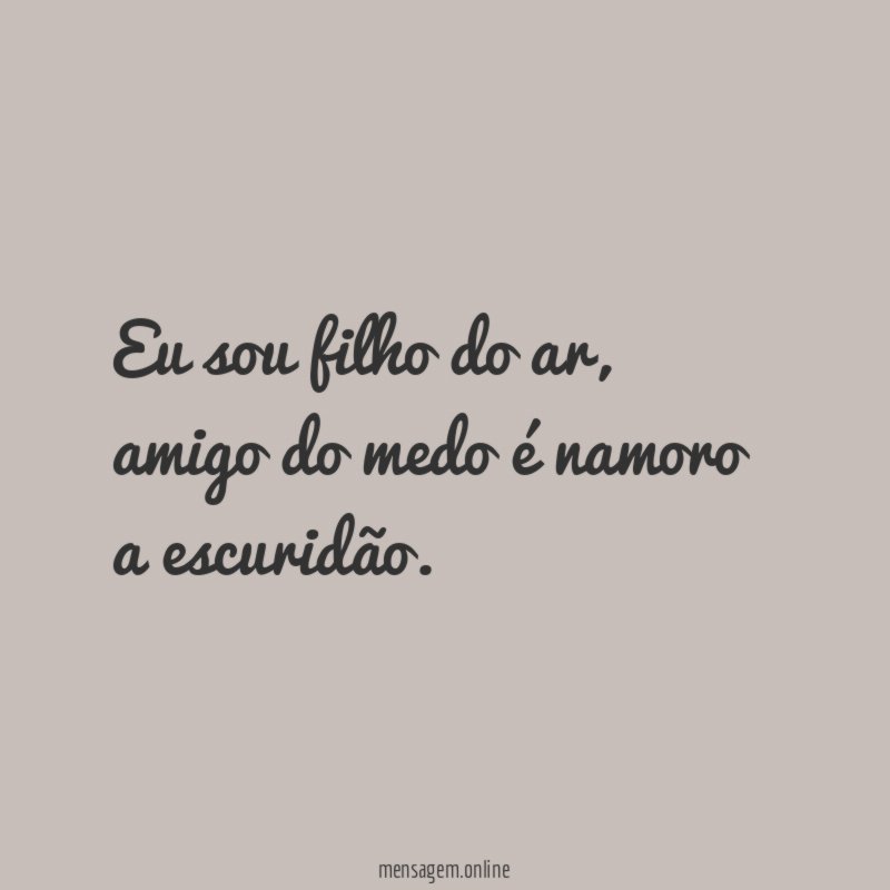 Eu sou filho do ar