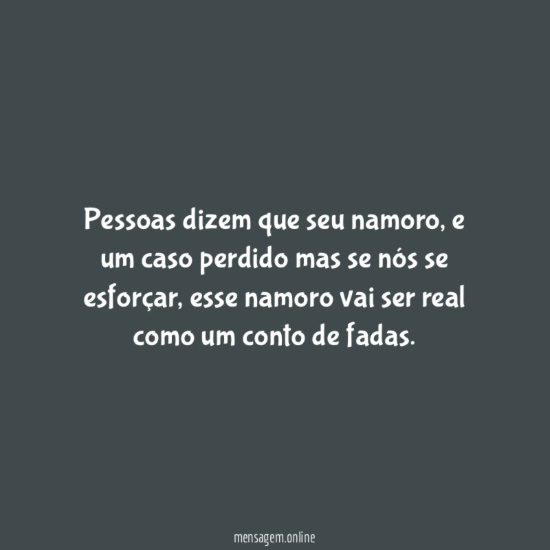 pessoas dizem que seu namoro