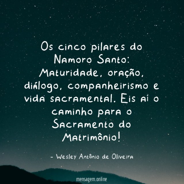 Os cinco pilares do Namoro Santo