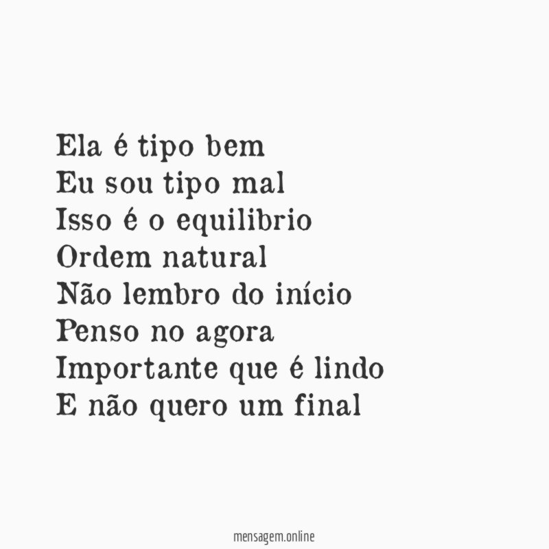 Ela é tipo bem Eu sou tipo mal Isso é