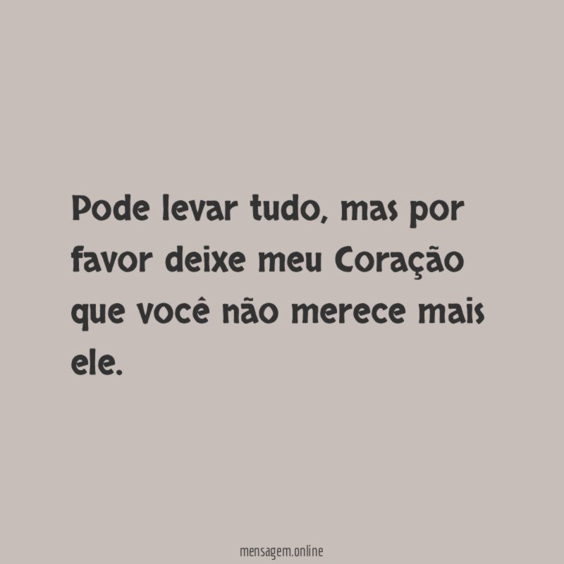 Pode levar tudo