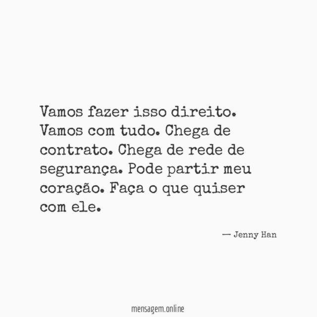 Vamos fazer isso direito
