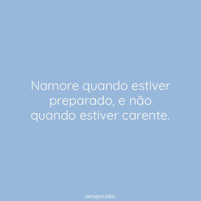 Namore quando estiver preparado