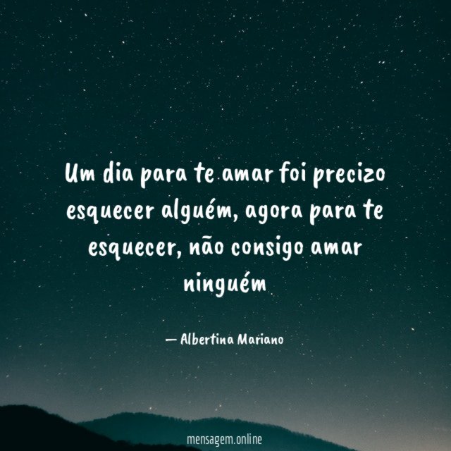 Um dia para te amar foi precizo esquecer alguém