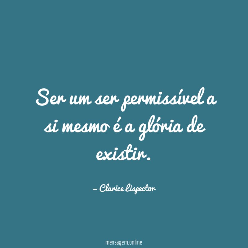 Ser um ser permissível a si mesmo é