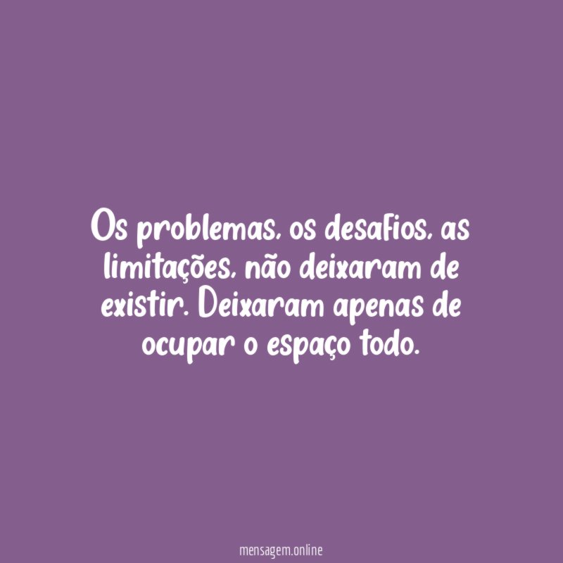 Os problemas