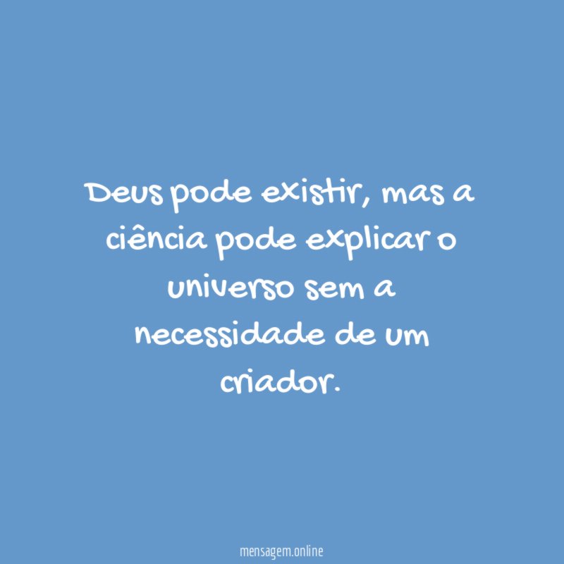Deus pode existir