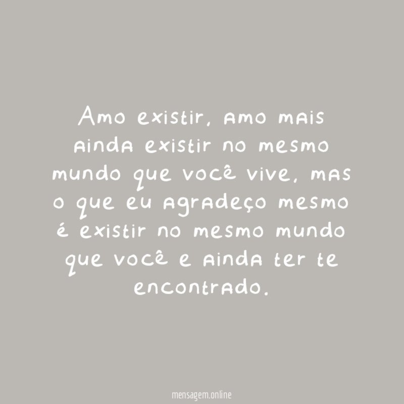 Amo existir