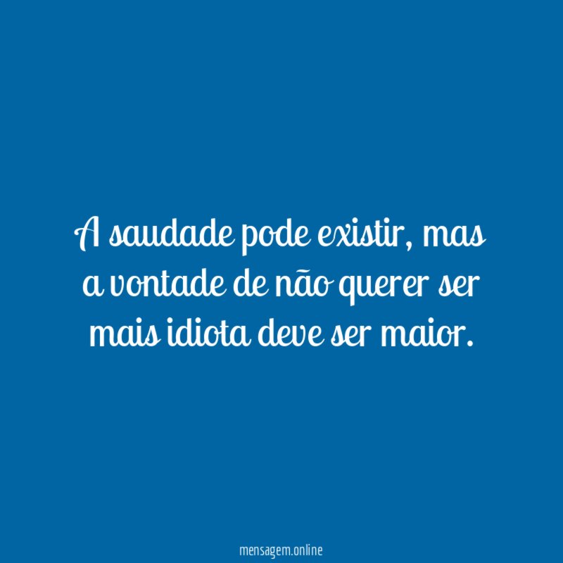A saudade pode existir