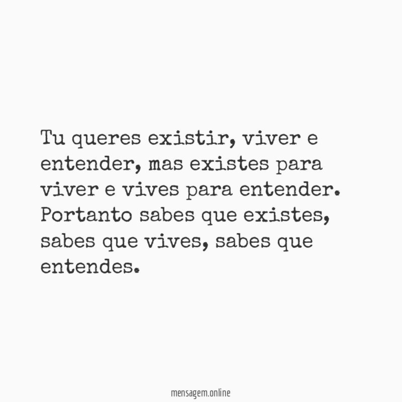 Tu queres existir