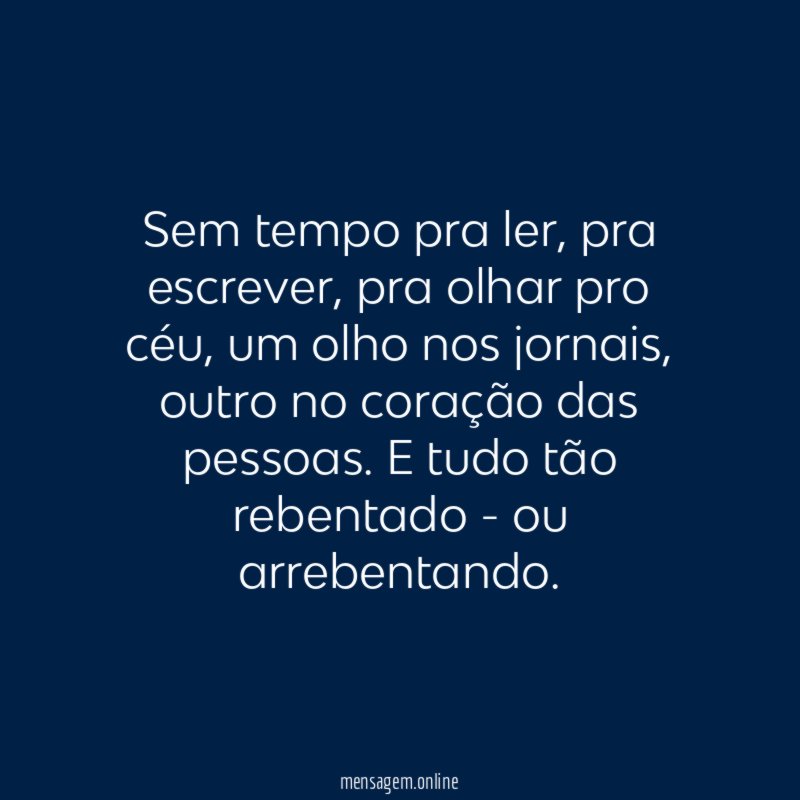 Sem tempo pra ler