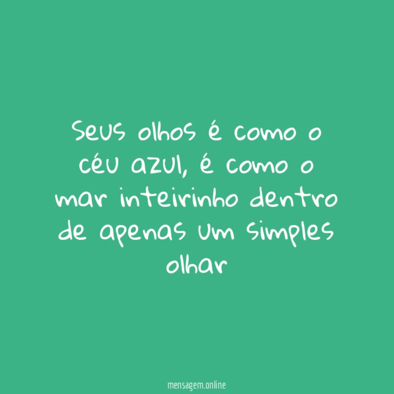 Seus olhos é como o céu azul