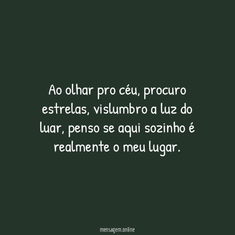 Ao olhar pro céu