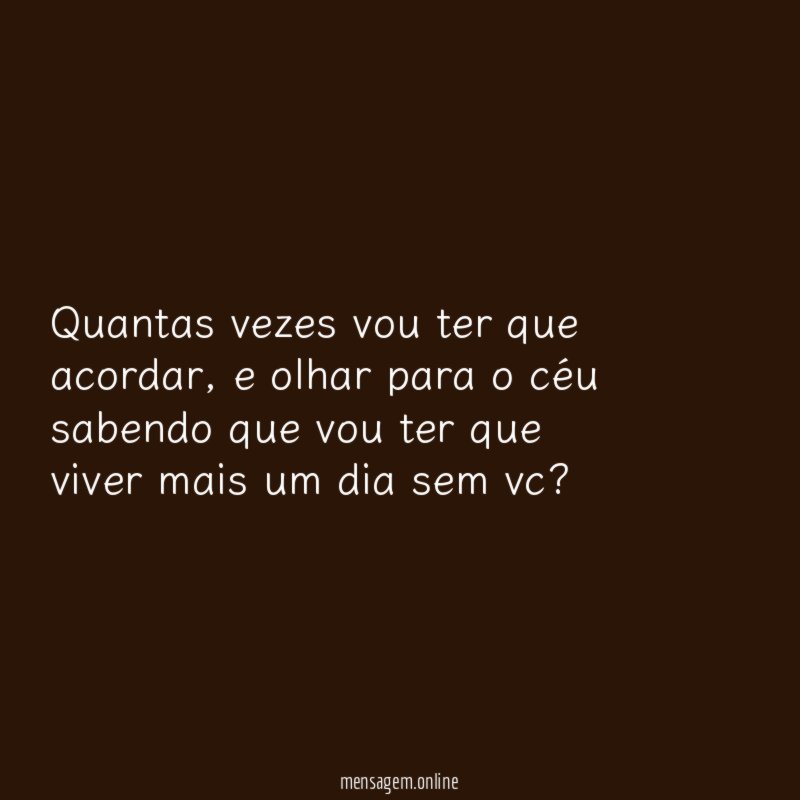 Quantas vezes vou ter que acordar