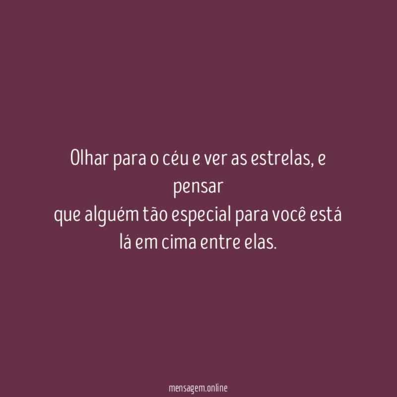 Olhar para o céu e ver as estrelas