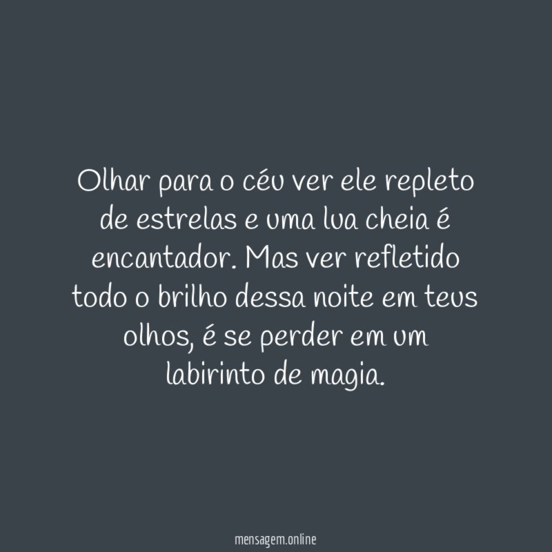 Olhar para o céu ver ele repleto de