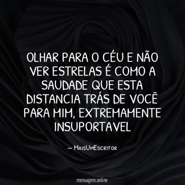 Olhar para o céu e não ver estrelas