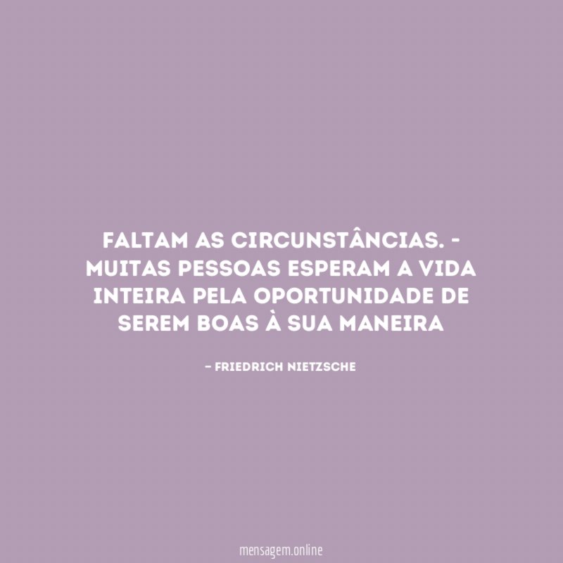 Faltam as circunstâncias