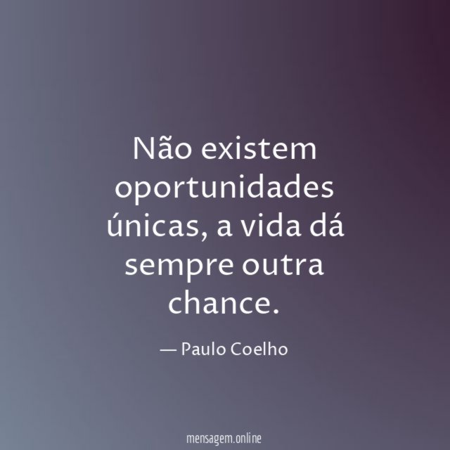 Não existem oportunidades únicas