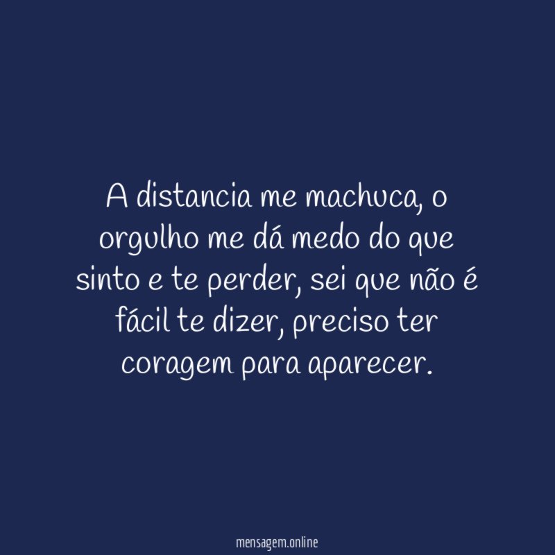 A distancia me machuca