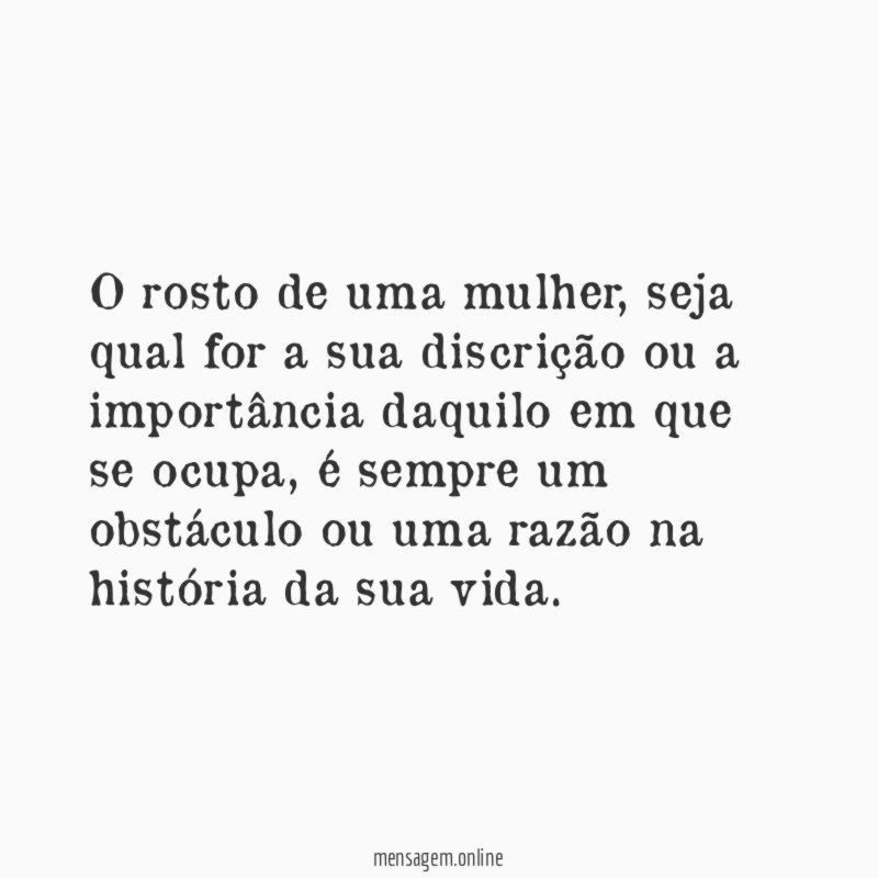 O rosto de uma mulher