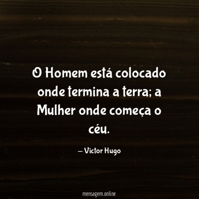 O Homem está colocado onde termina a terra