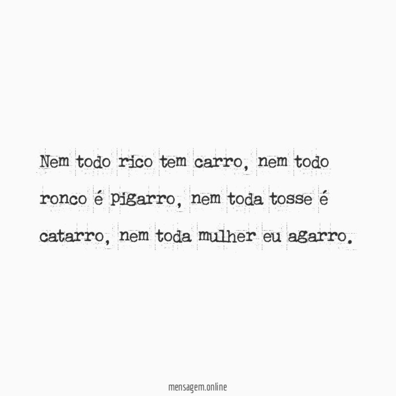 Nem todo rico tem carro