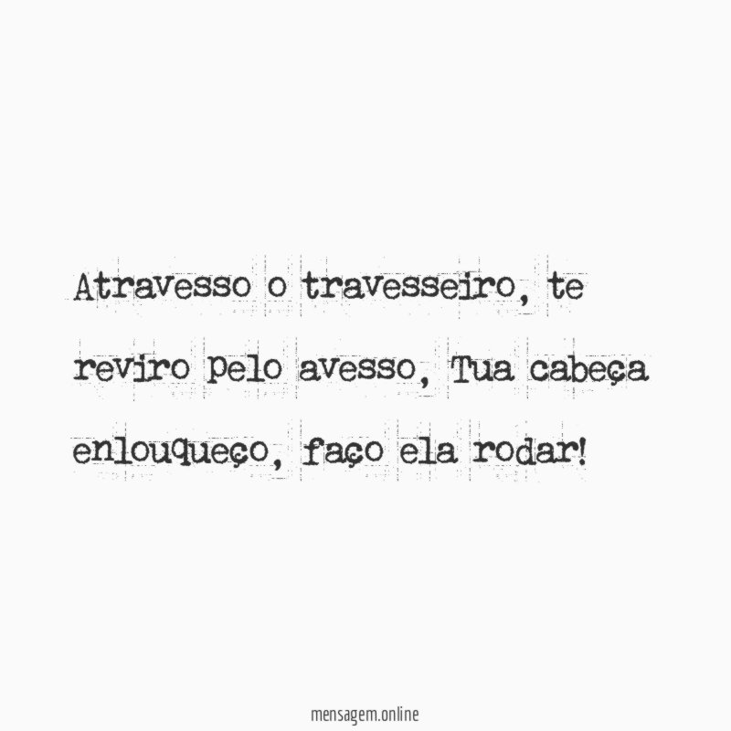 Atravesso o travesseiro