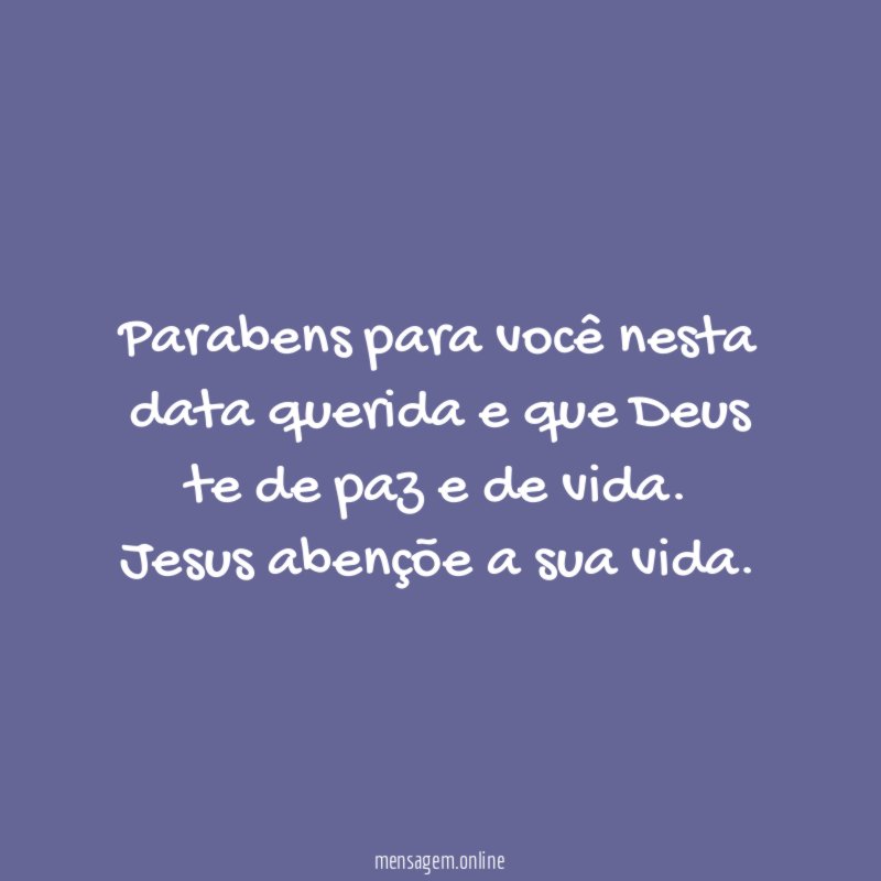 Parabens para você nesta data querida e que