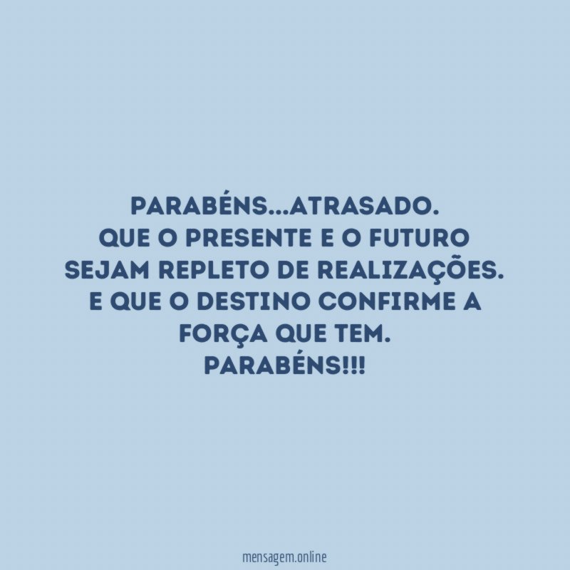 Parabéns