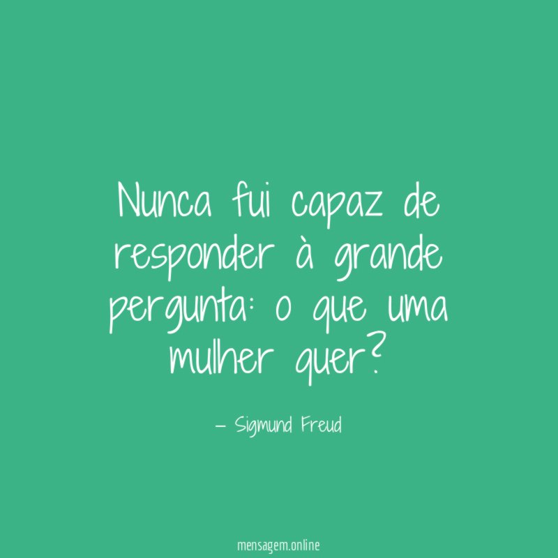 Nunca fui capaz de responder à grande pergunta