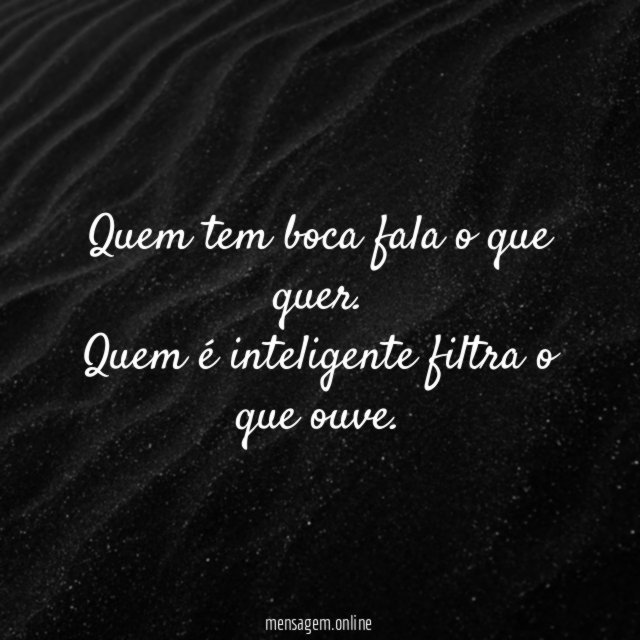 Quem tem boca fala o que quer