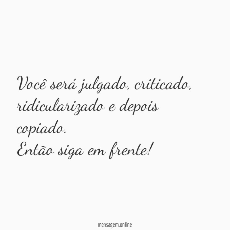 Você será julgado