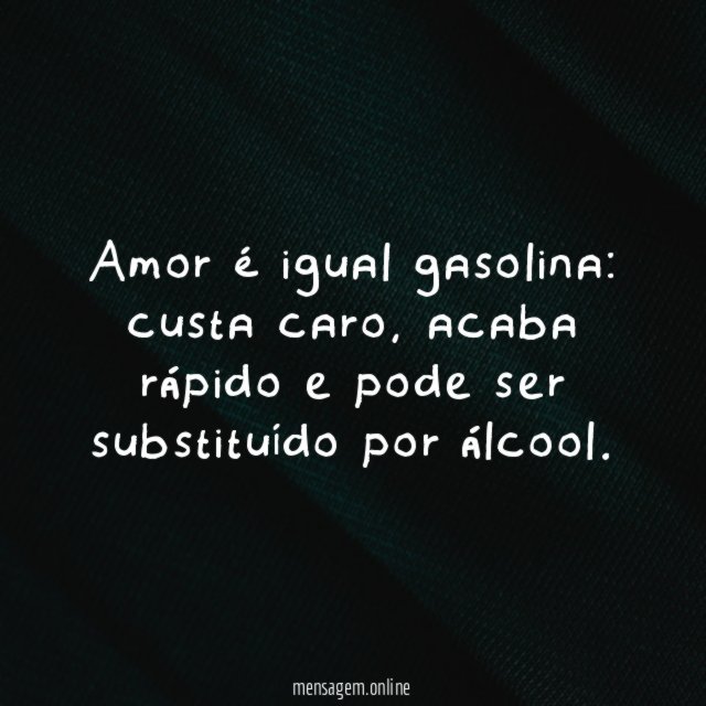 Amor é igual gasolina