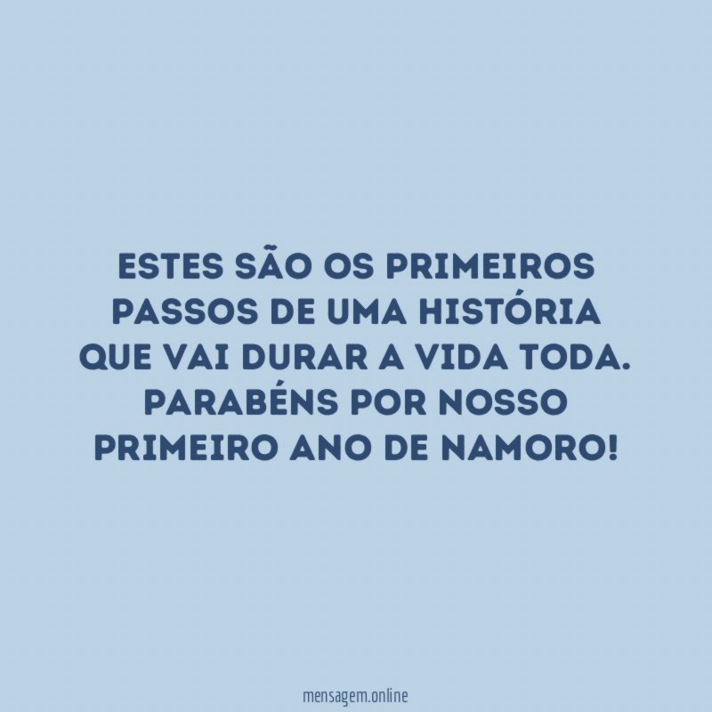Estes são os primeiros passos de uma história