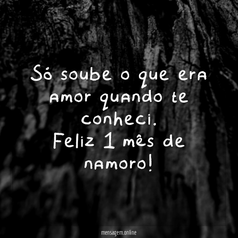 Só soube o que era amor quando te conheci