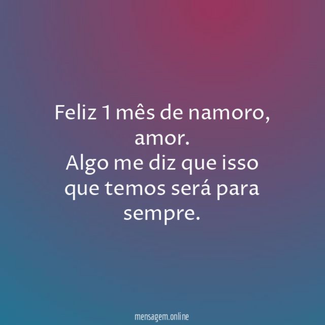 Feliz 1 mês de namoro