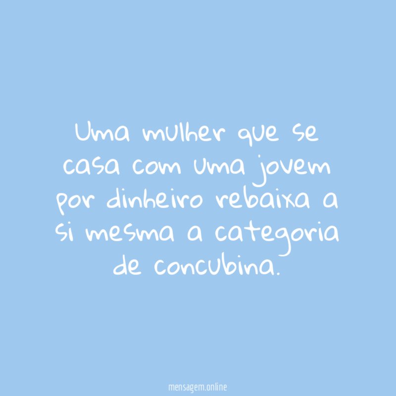 Uma mulher que se casa com uma jovem