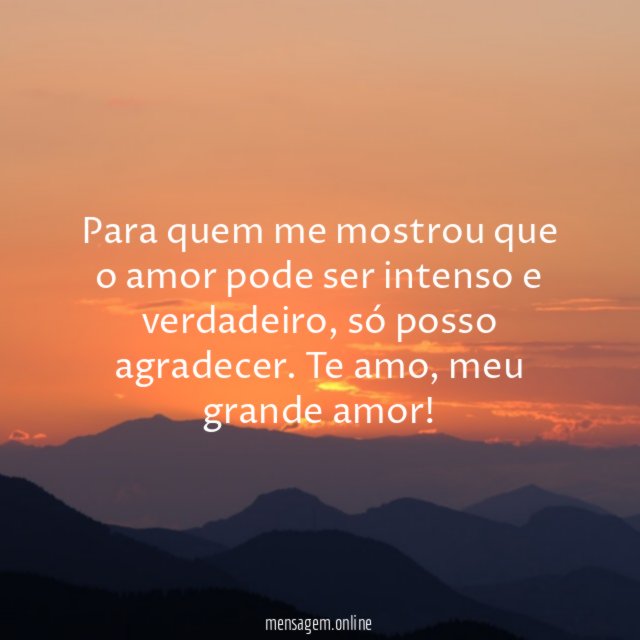 Para quem me mostrou que o amor pode ser intenso e verdadeiro