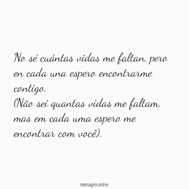 No sé cuántas vidas me faltan