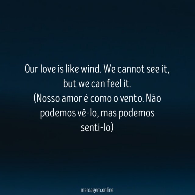 Our love is like wind