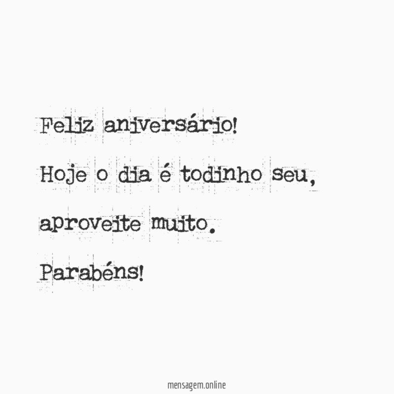 Feliz aniversário