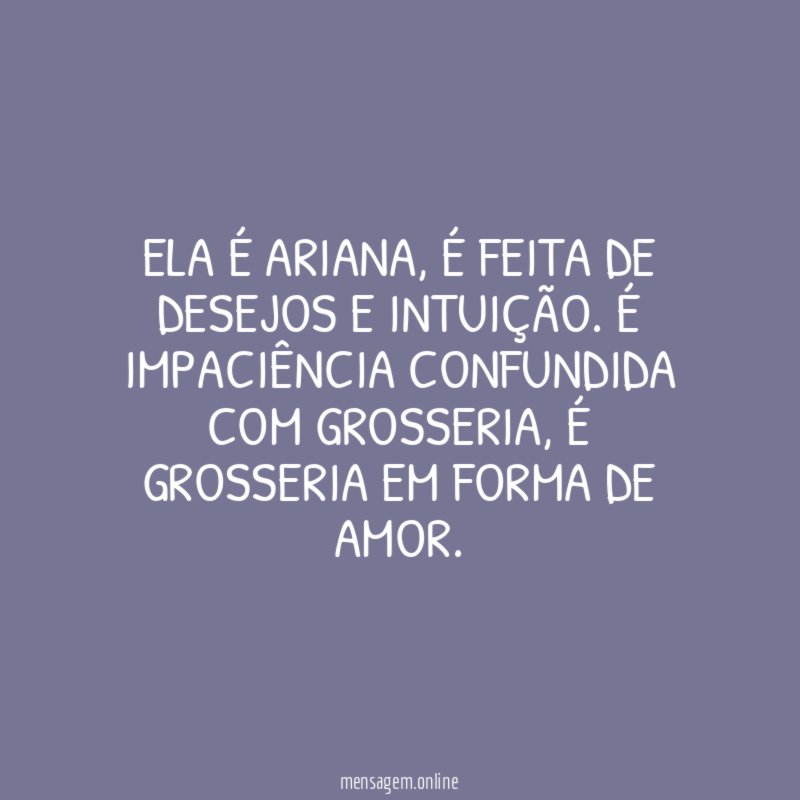 Ela é ariana