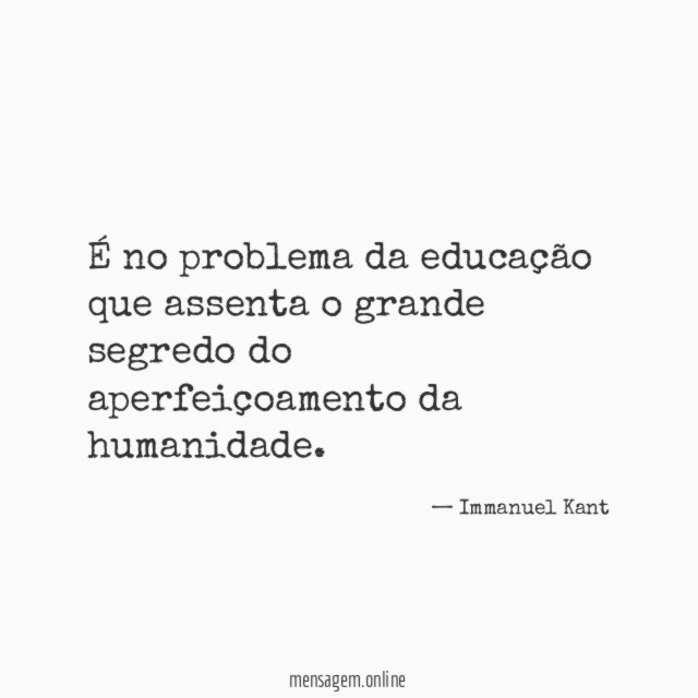 É no problema da educação que assenta
