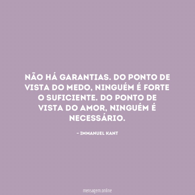 Não há garantias