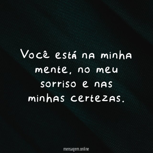 Você está na minha mente