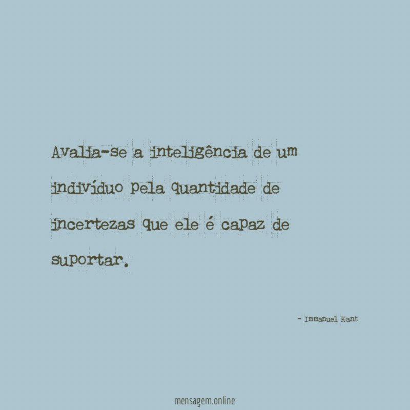 Avalia-se a inteligência de um indivíduo pela quantidade