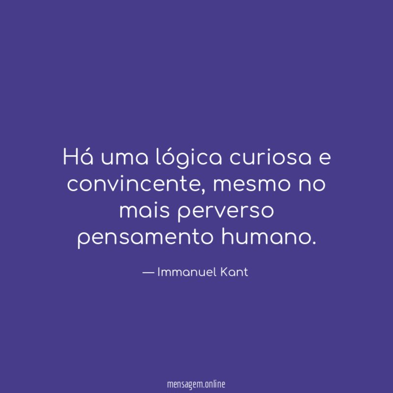 Há uma lógica curiosa e convincente