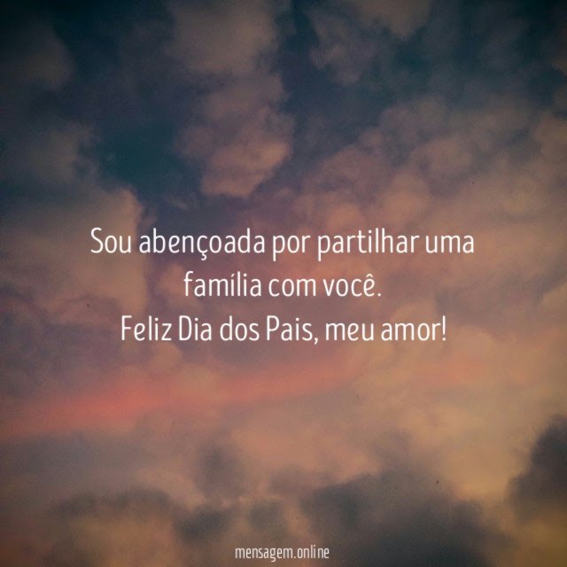 Sou abençoada por partilhar uma família com você
